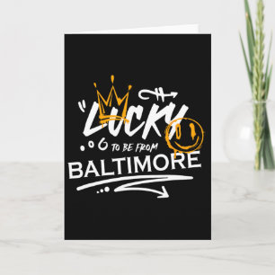 Glückspilz aus Baltimore St. Patricks Tag Irische Karte