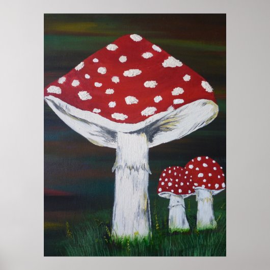 Glückspilz - Fliegenpilz Poster (Vorne)