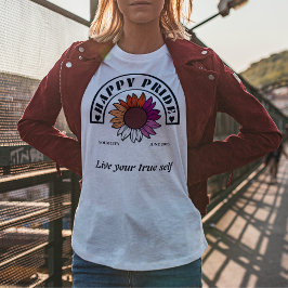 Glückspilz für LGBTQ: Sonnenblume in lesbischer Fl T-Shirt