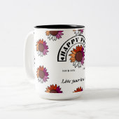 Glückspilz für LGBTQ: Sonnenblume in lesbischer Fl Zweifarbige Tasse (Vorderseite Links)