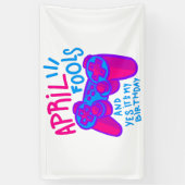 Glückspilz-Geburtstagsspieler Banner (Vertikal)