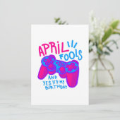 Glückspilz-Geburtstagsspieler Einladung (Stehend Vorderseite)