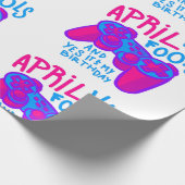 Glückspilz-Geburtstagsspieler Geschenkpapier (Ecke)