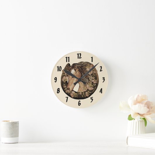 Glückspilz Runde Wanduhr (Zuhause)