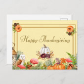 Glückspilze, Waldpilze, Eule Postkarte (Vorne/Hinten)