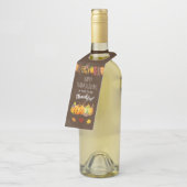 Glückspilze zum Erntedanken und Herbstblätter Flaschenanhänger (Angewinkelt)