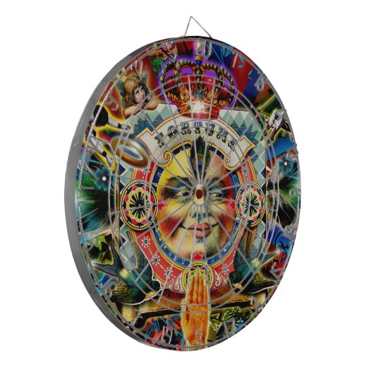 Glücksrad Dartscheibe (Vorderseite Links)