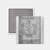 Glücksrad. Formel für eine Keramik Magnet (Vorderseite/Rückseite)