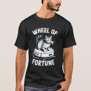 Glücksrad Katze Auf Roboter-Staubsauger Katze 2 T-Shirt