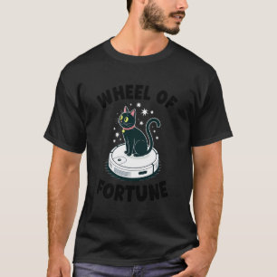 Glücksrad Katze Auf Roboter-Staubsauger Katze 2 T-Shirt