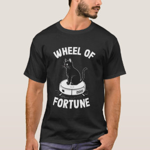 Glücksrad Katze Auf Roboter-Staubsauger Katze 2 T-Shirt