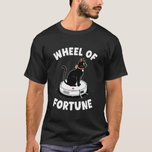 Glücksrad-Katzenscherz-Roboter-Staubsauger-Katze T-Shirt