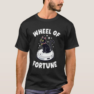 Glücksrad-Katzenscherz-Roboter-Staubsauger-Katze T-Shirt