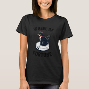 Glücksrad-Katzenscherz-Roboter-Staubsauger-Katze T-Shirt