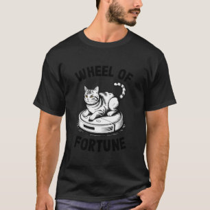 Glücksrad Roboter-Staubsauger Lustige Katze T-Shirt