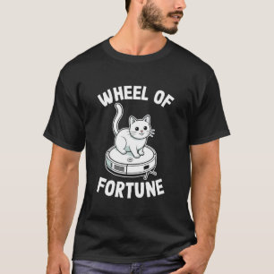 Glücksrad Roboter-Staubsauger Lustige Katze T-Shirt