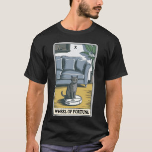 Glücksrad Roboter Staubsauger Lustige Tarot T-Shirt