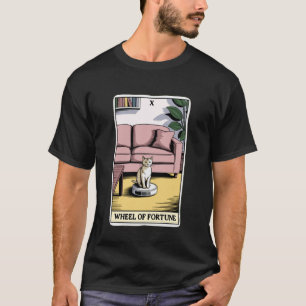 Glücksrad Roboter Staubsauger Lustige Tarot T-Shirt