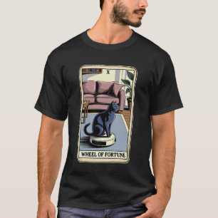 Glücksrad Roboter Staubsauger Lustiges Tarot T-Shirt