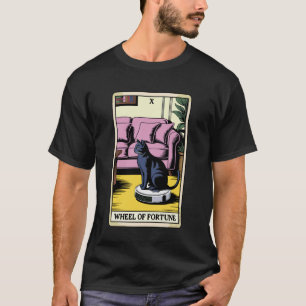 Glücksrad Roboter Staubsauger Lustiges Tarot T-Shirt