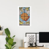 Glücksrad-Tarotkartenposter Poster (Heimbüro)