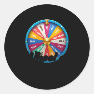 Glücksrad-Vater-Vathers-Tag-Rad Runder Aufkleber