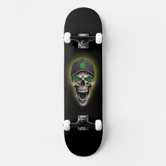 Glücksschädel Skateboard (Vorderseite)