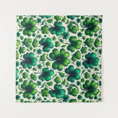 Glücksschamrock St. Patrick’s Day Dekorative Wand  Wandteppich (Vorderseite (Horizontal))