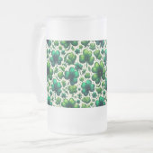 Glücksschamrock-St. Patrick’s Day-Kaffeetasse Mattglas Bierglas (Vorderseite Links)