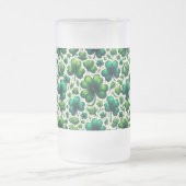 Glücksschamrock-St. Patrick’s Day-Kaffeetasse Mattglas Bierglas (Mittel)