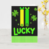 Glücksschamrocks St. Patricks Karte (Gelbe Blume)