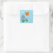 Glücksschmetterling Quadratischer Aufkleber (Tasche)