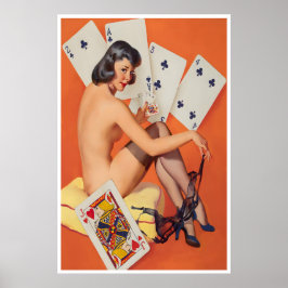 Glücksspiel-Druck Poker-Raum-Kunst Pin-Up-Girl-Pla Poster