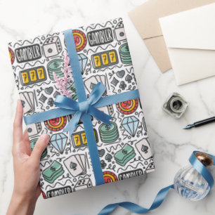 Glücksspiel-Geschenkpapier, Casino-Poker-Geschenkv Geschenkpapier