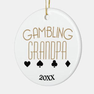 Glücksspiel-Opa Keramikornament
