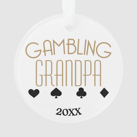 Glücksspiel-Opa Ornament (Rückseite)