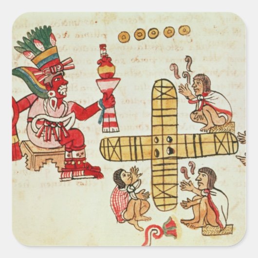 Glücksspiel Patoli und der Gott Quadratischer Aufkleber (Vorderseite)