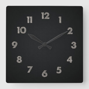 Glücksspiel Quadratische Wanduhr