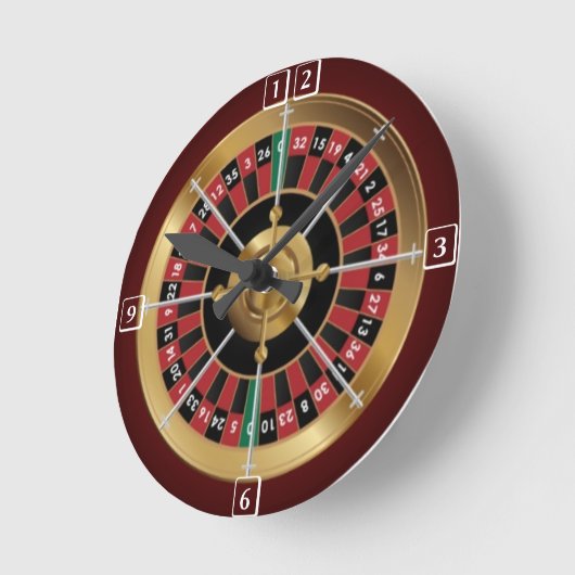 Glücksspiel Runde Wanduhr (Winkel)