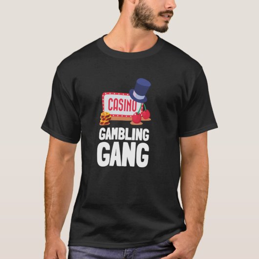 Glücksspiel und Roulette-Spieler 4 T-Shirt (Vorderseite)
