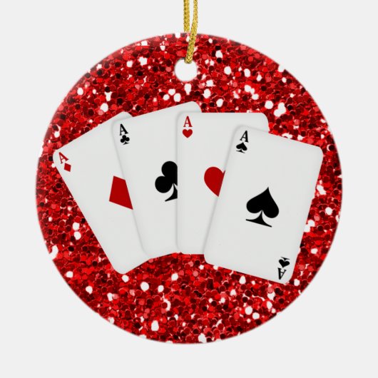 Glücksspiel - Vegas Keramik Ornament (Vorne)