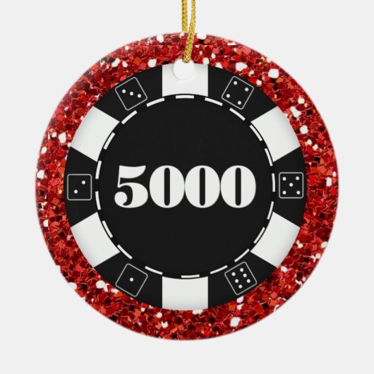 Glücksspiel - Vegas Keramikornament (Vorne)