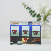 Glücksspielautomatensieger Postkarte (Stehend Vorderseite)