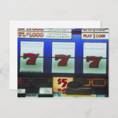 Glücksspielautomatensieger Postkarte (Vorne/Hinten)