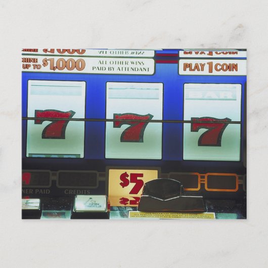 Glücksspielautomatensieger Postkarte (Vorderseite)