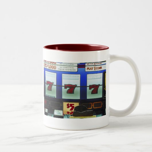 Glücksspielautomatensieger Zweifarbige Tasse (Rechts)
