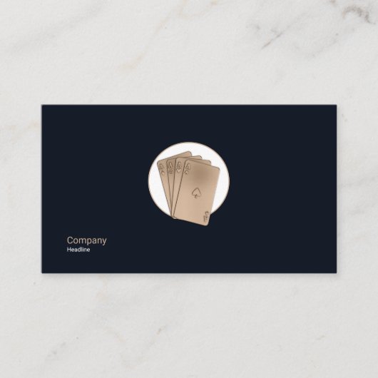 Glücksspielkarten Visitenkarte (Vorderseite)