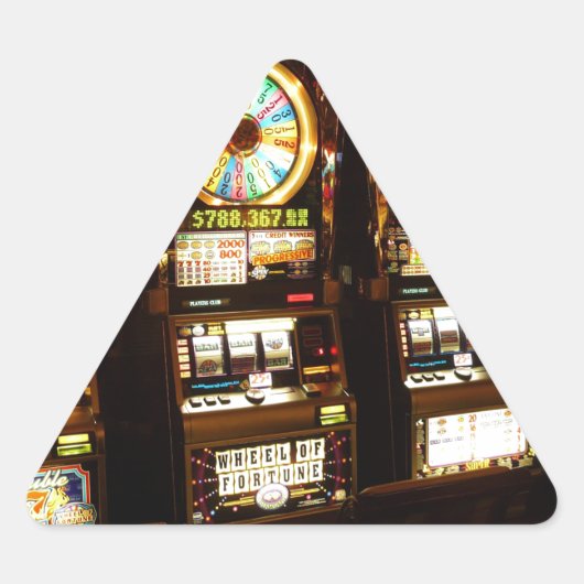 Glücksspielmaschine ein bewaffnetes Bandit-Geld La Dreieckiger Aufkleber (Vorderseite)