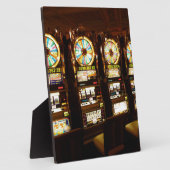 Glücksspielmaschine ein bewaffnetes Bandit-Geld La Fotoplatte (Seite)