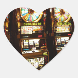 Glücksspielmaschine ein bewaffnetes Bandit-Geld La Herz-Aufkleber